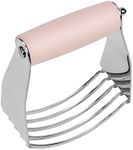 Dough Blender Heavy Duty Pastry Cutter Stainless Steel Butter Cutter Professional Baking Tool For Mixing Flour Butter (Pale Pink)