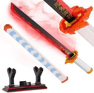 Demon Slayer Sword Building Sets Kids Toys,Luminous 27in Katana Sword Building Block with Scabbard and Stand,Anime Cosplay Katana Sword for Anime Fans,Ideas Gifts for Kids and Adults (790 Pcs)