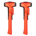 Luxtude 2 Packs Car Window Breaker, Glass Breaker Seatbelt Cutter, 3-in-1 Emergency Car Escape Tool Glass Hammer, Premium Carbon Steel Automotive Life Saving Rescue Tools