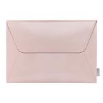 Comfyable Leather Tablet Sleeve Compatible for iPad Pro 12.9 inch 2020 & Smart/Magic Keyboard with Pencil Holder - PVC Leather Envelope Sleeve Tablet Case for iPad, Pink