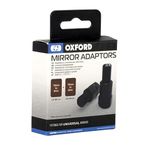 Oxford OX580 - Motorcycle Mirror Adaptors - For Unviersal Mirrors - 8mm to 10mm Reverse