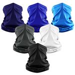 Dapaser 6 Pack Cooling Neck Gaiters Face Mask for Men Women Breathable Dust UV Protection Bandana Balaclava Reusable Face Cover