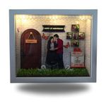 craftosuit Unique Personalized Gift Miniature Frame 3d Customised Photo Trending for Birthday Anniversary couple gifts Mom Dad Baby wood rectangular shape Table mount multicolor