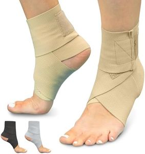 Vive Ankle Wrap (2 Pack) - Strap Heel Brace Stabilizer For Sprained Foot - Breathable, Soft, Firm Compression Sport Sleeve For Swelling - Adjustable Nonslip Elastic Support For Tendonitis (Women, Men)