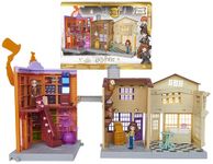 Wizarding World Harry Potter, Magical Minis Diagon Alley 3-in-1 Playset with Lights and Sounds, 2 Figures, 21 Accessories, Kids’ Toys for Ages 6 and up