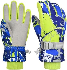 Cevapro Kids Ski Gloves Waterproof Winter Snow Gloves Warm for Boys Girls Cold Weather Outdoor Snowboard