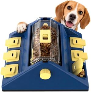 KADTC Paw-Activated Rolling Puzzle Game Toy Level 2 in 1 Puppy Treat Toys Large Capacity Slow Feeder Adjustable Interactive Food Dispenser for Small/Medium Dogs Brain Mental Stimulation Healthy Eating