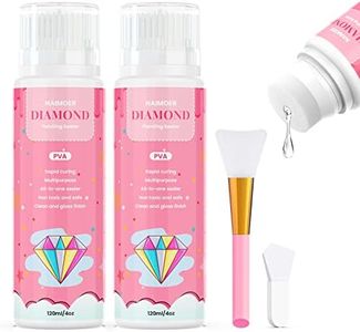 NAIMOER Diamond Painting Sealer 240ML with Applicators, DIY Diamond Art Sealer with Sponge Head, 5D Diamond Painting Accessories Permanent Hold Shine Effect Glue for Diamond Painting & Puzzle Glue