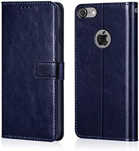 WOW IMAGINE Shock Proof Flip Case Back Cover for Apple iPhone 6 / 6s (Flexible | Leather Finish | Card Pockets Wallet & Stand | Blue)