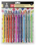 ARTEZA Woodless Watercolor Pencils, 24 Drawing Pencils, Colored Pencils Set for Adults, Art Supplies for Blending and Layering