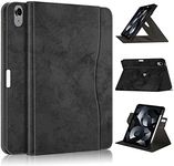 TOPCASE Rotating Case Compatible with iPad Air 11 inch M2 (2024), iPad Air 6th / 5th / 4th Generation (2024/2022/2020) Smart Stand Cover with Pencil Holder,Black