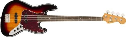 Squier by Fender Classic Vibe 60's Jazz Bass Guitar, Laurel Fingerboard, 3-Color Sunburst