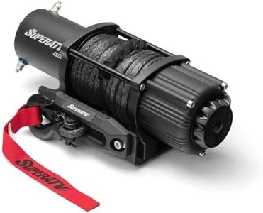 SuperATV 4500 lb Winch For UTV/ATV | Complete Black Ops Winch Kit | Waterproof Seals And Solenoid | 1.3 HP Motor | 166:1 Gear Ratio