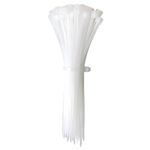 Hian Zip Ties 8 inch Zip Ties 100 Pack, Wire Ties, UV Resistant Cable Ties, Self-locking Plastic Ties for Indoor and Outdoor Use, Multi-purpose (White 200mm x 3.6mm)