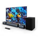 ULTIMEA 5.1 Soundbar with Dolby Atmos, 3D Surround Sound System Sound Bar for TV, TV Sound Bar with Wireless Subwoofer, Surround and Bass Adjustable Home Audio TV Speakers, Poseidon D60 Series