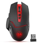 Redragon M690-1 2400 DPI Optical 2.4G Wireless Gaming Mouse, 5 Adjustable DPI Levels Portable Gaming & Office Mice with 8 Buttons and USB Receiver for Desktop, MacBook, Notebook, PC, Laptop, Computer