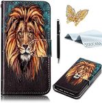 TOUCASA® Samsung Galaxy Core Prime Case, Premium PU Leather Wallet Flip Case Cover Fashion Colorful Oil Painting Design with Credit Card Slots + Stylus Pen + Dust Cloth