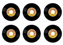 Record Plastic Decoration Pack of 6