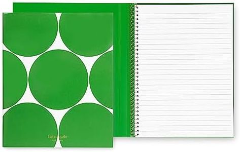 kate spade new york Small Concealed Spiral Notebook, 8.25" x 6.75" Journal Notebook with 112 Lined Pages, Joy Dot