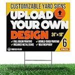 6 pack 24x18" Custom Yard Signs for