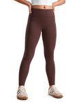 CRZ YOGA Girls Butterluxe Full Length Athletic Leggings - Kids High Waist Lounge Pants Girls Active Dance Running Yoga Tights Taupe Large