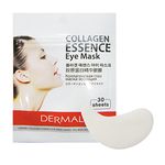DERMAL Collagen Essence Eye Mask of 30 Sheets/Hypoallergenic Moisturizing & Brightening Eye Patches/Reduce Eye Rim & Dark Circles / (4 Pack)