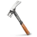 Estwing Ultra Series Hammer - 19 oz Rip Claw Framer with Smooth Face & Genuine Leather Grip - E19S