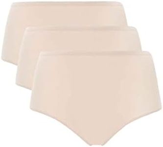 Chantelle Womens 1004 Soft Stretch One Size Seamless Hipster (3-Pack) Hipster Panties - Beige - One Size
