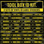 VALIANT COLLECTIONS – Tool Box Kit Stickers–Vinyl Decal for Car and Van Lab–Indoor & Outdoor use for Long Lasting–Tool Box Waterproof Sticker for Machine Organizer–Removable Sticker for Mirror–VC 417