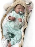 Adolly 20 Inch Lifelike Reborn Baby Doll Soft Silicone Vinyl Reborn Toddlers Soft Cloth Body Gifts for Newborn Babies