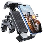 CIRYCASE Bike Phone Holder, [3s Install & Ultimate Anti-vibration] Motorcycle Phone Holder, 360° Rotatable & Upgraded Handlebar Clamp, Bike Phone Mount for ATV/Scooter, Compatible with 4.7-6.8” Phones