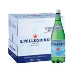 S. Pellegrino – 1 Litre Bottle Natural Mineral Water with Gas
