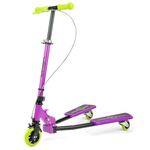 Xootz Pulse Scooter, Kids Scissor Scooter, Folding 3 Wheel Tri Drifter Scooter with Adjustable Handlebars, Purple, One Size