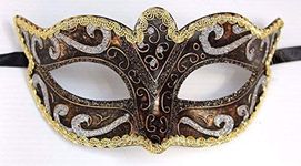 The Good Life Venetian Masquerade Mask Black, Bronze, Gold & Silver Carnival Ball