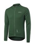 BERGRISAR Cycling Jersey Tops for Men Long Sleeve Spring Fall Road Bike Bicycle Shirt Mountain MTB Jersey Green Large