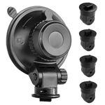 Sportway S504 Suction Cup Dash Cam Mount Holder (5th Gen) with 4pcs 360 Rotating Joints for Apeman Ssontong Biuone iZEEKER HaHoco and Most Other Car Dash Cameras