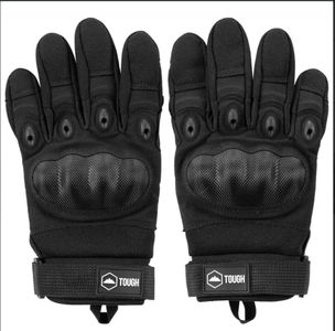 Tough Outdoors Tactical Gloves - for Airsoft Paintball Camping Hiking Motorcycle Racing Skateboarding - with Impact Protection - Breathable & Adjustable