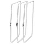 uxcell Rectangular Hose Clamps, 24" x 4" 304 Stainless Steel Square Duct Pipe Clamp for Ducting, Securing Hose, Cable and Bridge Project Application, Pack of 3