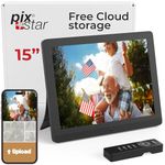 Pix-Star 15 Inch Wi-Fi Cloud Digital Photo Frame FotoConnect XD with Email, Online Providers, iPhone & Android app, DLNA and Motion Sensor (Black)