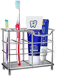 Stainless Steel Toothbrush Holder Toothpaste Holder Stand Bathroom Accessories Organizer Electric Toothbrush Holder