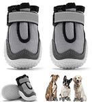 PETANGEL Waterproof Dog Boots for Hardwood Floor | Breathable Dog Shoes | Dog Booties with Reflective Rugged Anti-Slip Sole| Outdoor Paw Protectors with Rubber Soles for Hiking and Running