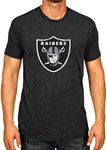 Team Fan Apparel NFL Modern Throwback T-Shirt - Cotton & Polyester Short Sleeve Adult Sports Tee (Las Vegas Raiders - Multicolor, Adult Medium)