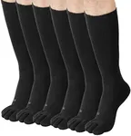 FUN TOES Men Crew Toe Socks Athleti