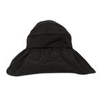 COMBR Foldable Mountaintop Outdoor Broad Brim Visor Sun Hats Hiking Cap Black