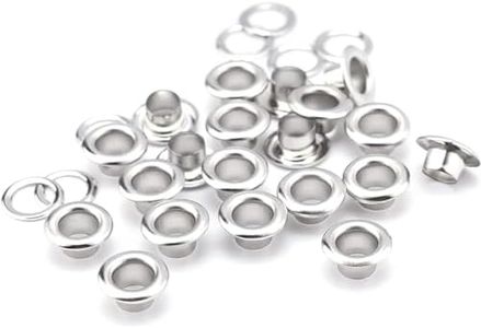 Set di 500 occhielli per la Bibykivn, 6 mm (attrezzi non inclusi), occhielli con contenitore per tessuto, teloni, tende