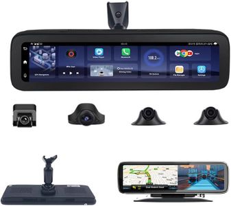 SZKJ E09P 360 ° panoramica da 10 pollici Schermo intero 4G Touch IPS Special Car DVR Retrovisore Specchietto retrovisore con GPS Navi Bluetooth WIFI Monitoraggio remoto Telecamere Android 4CH