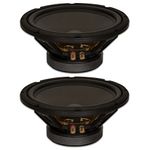 Goldwood Sound, Inc. Stage Subwoofer, Heavy Duty 8ohm 10" Woofers 400 Watts Each Replacement 2 Speaker Set (GW-10PC-8-2)