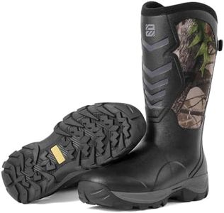 WOVENPAK Rubber Boots for Men, Hunting Boots 6mm Neoprene Insulated Mud Boots for Mens with Steel Shank, Men Rubber Boot Waterproof Boot, Anti Slip Work Boots Outdoor Mud Shoes, Size 6