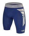 TCA Boys' CarbonForce Pro Compression Base Layer Shorts Thermal Under Gear - Blueprint, 10-12 Years