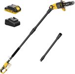 ZEGJAW Pole Saw, 8-Inch Pole Saw for Tree Trimming Cordless 15-FT Max Reach, Auto Oiling, Tool-Less Electric Pole Saw, Tree Trimmer with Battery & Fast Charger